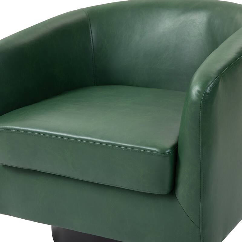 Round Barrel Armchair 360-Degree Swivel Accent Chairs
