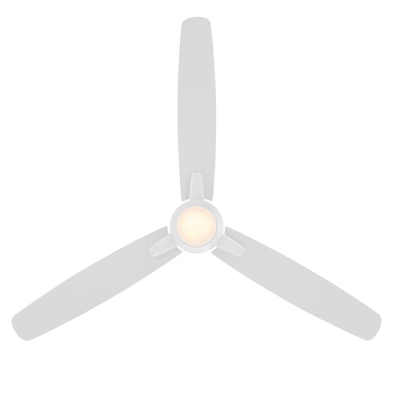 Blitzen Indoor/Outdoor 3-Blade Smart Ceiling Fan 54in with 3000K LED Light Kit and Remote Control - 54