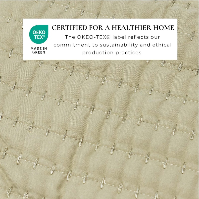 Linery & Co. Detailed Channel Stitch Microfiber Quilt Set With Shams.