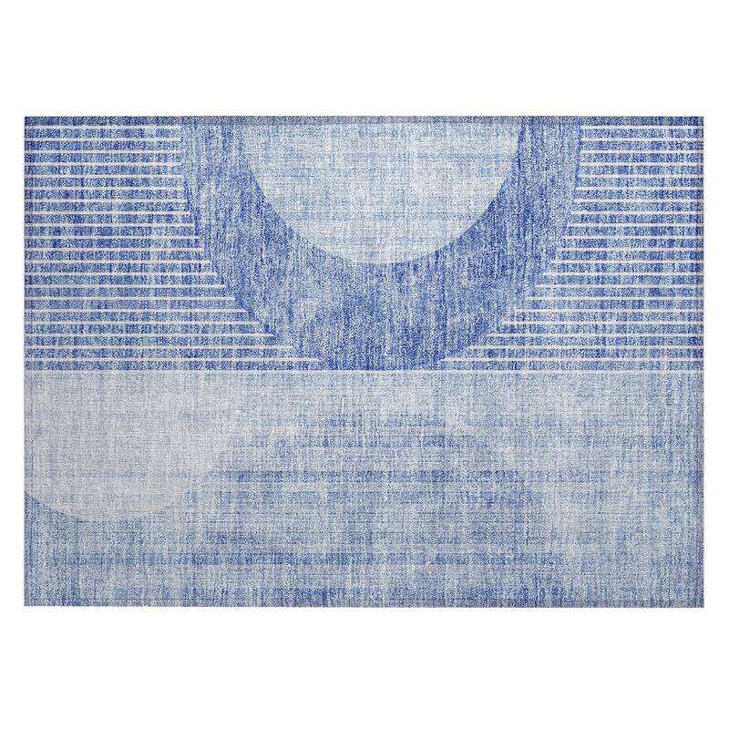 Machine Washable Indoor/ Outdoor Chantille Contemporary Geo Rug