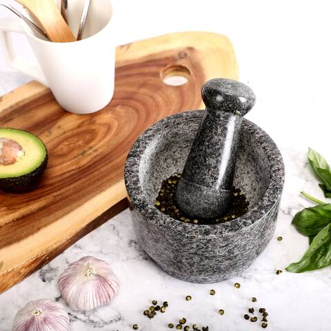 CO-Z 5.5 Inches 13.5 Oz Double-Sided Solid Pestle Mortar Stone Grinder