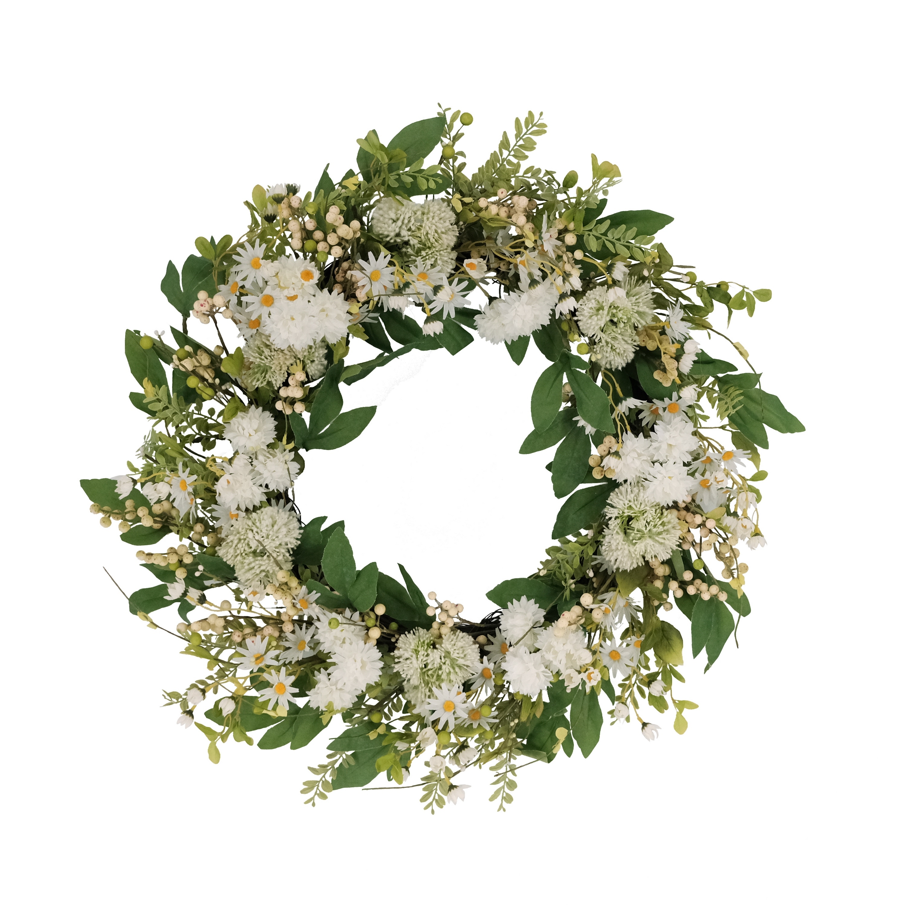 30" Artificial Chrysanthemum Daisy Floral Spring Wreath