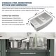 preview thumbnail 4 of 7, Lordear 33" Farmhouse Stainless Steel Workstation Utility Double Bowl Low Divider Kitchen Sink with Accessories