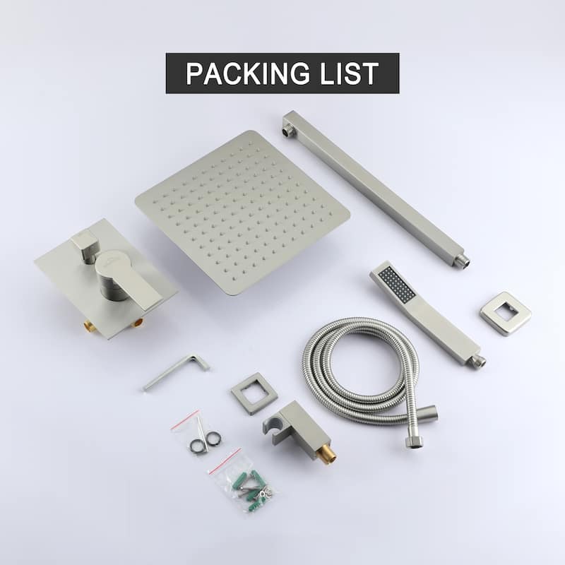 10 in. Wall Mount Dual Shower Heads, Shower System with Valve - 10"
