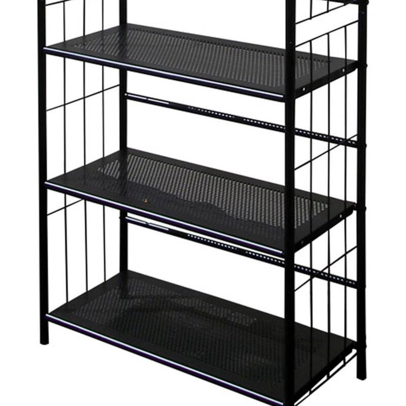 64" Tall 5-Tier Corner Metal Bookcase / Book Shelf