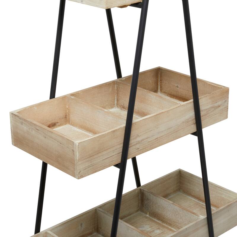 Brown Wood Modern Farmhouse Plantstand - 32"L x 13"W x 56"H
