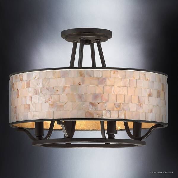 Shop Luxury Moroccan Semi Flush Ceiling Light 11 5 H X 15 75 W