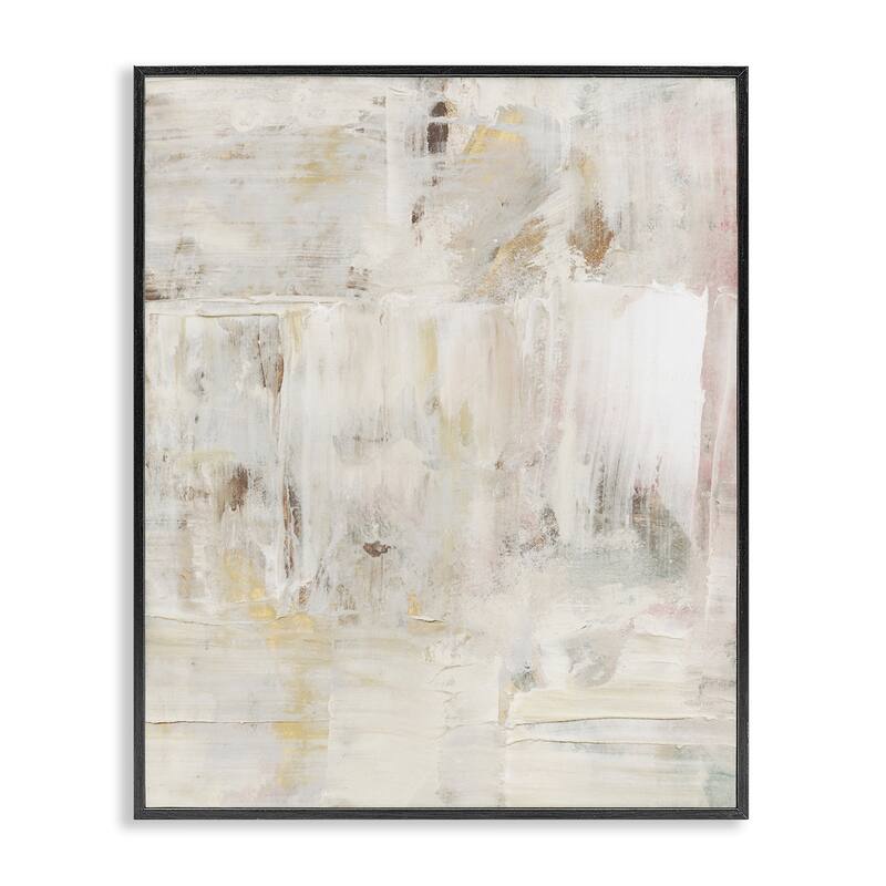 Stupell Natural Abstract Pattern Framed Giclee Art Design By Victoria Barnes - 24 x 30 - Black