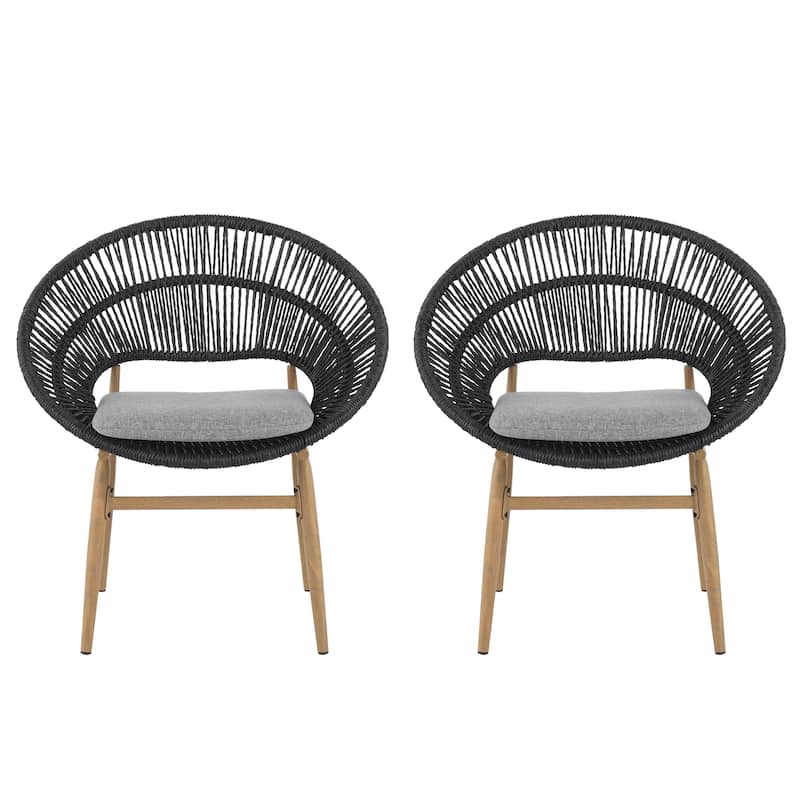 Christopher Knight Home - James Patio Iron Dinning Chairs (Set of 2)