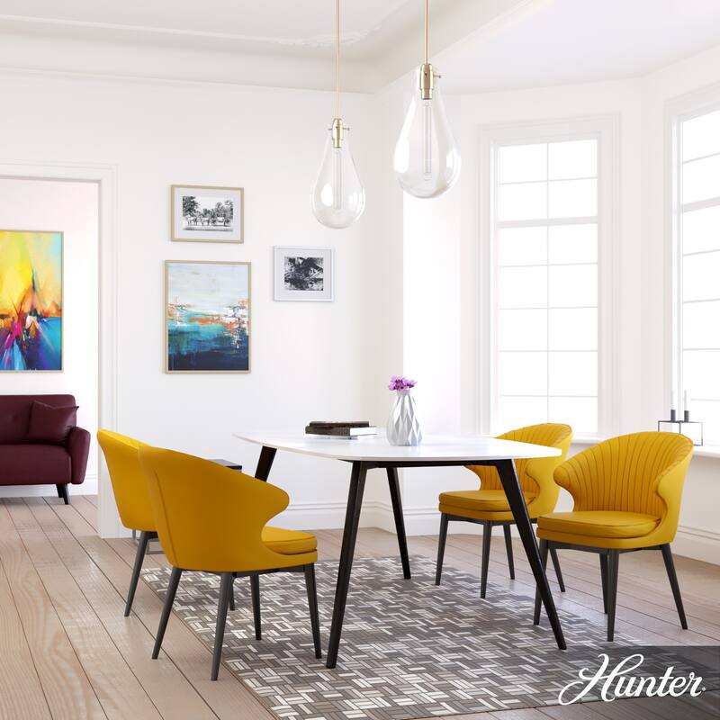 Hunter 11" Lundin 1-Light Pendant - Kitchen Island, Dining Room, Entry - Contemporary, Transitional
