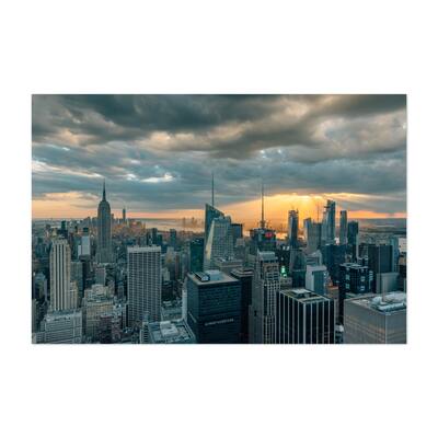 New York City Manhattan Sunset Over Midtown 02 Urban Art Print/Poster ...