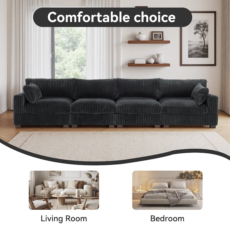 U-shaped Modular Sectional Set Upholstered Sofa Couch