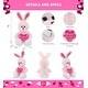 preview thumbnail 2 of 4, DolliBu Happy Mother’s Day Soft Plush Rose Gold Bunny with Pink Heart - 8 inches