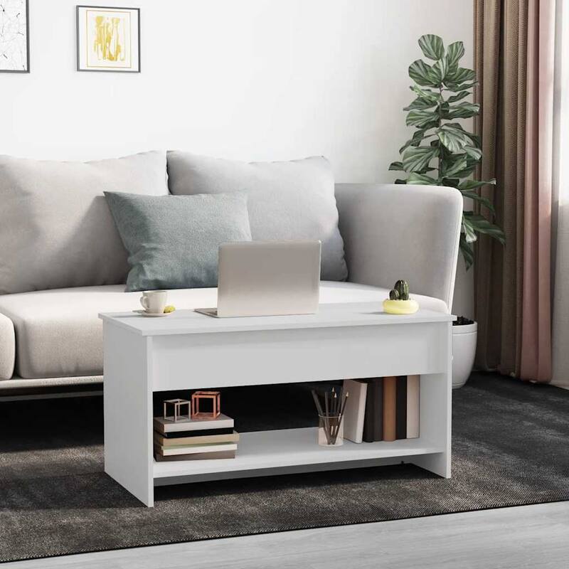 vidaXL Coffee Table Lift Top End Table Accent Side Sofa Table Engineered Wood - 40.2" x 19.7" x 20.7"