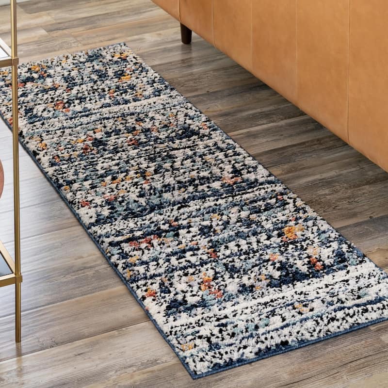 Contemporary Zaire Collection Area Rug - Multi - 2'7"x10'