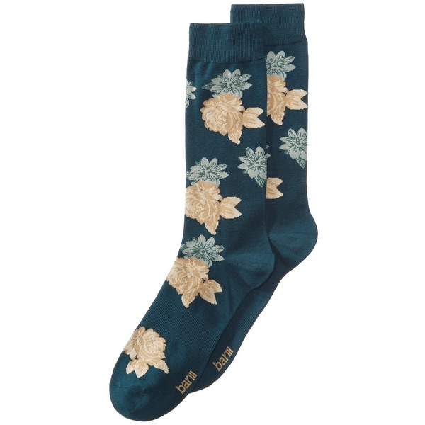 bar III Mens Floral Dress Socks, Green, 10-13. Opens flyout.