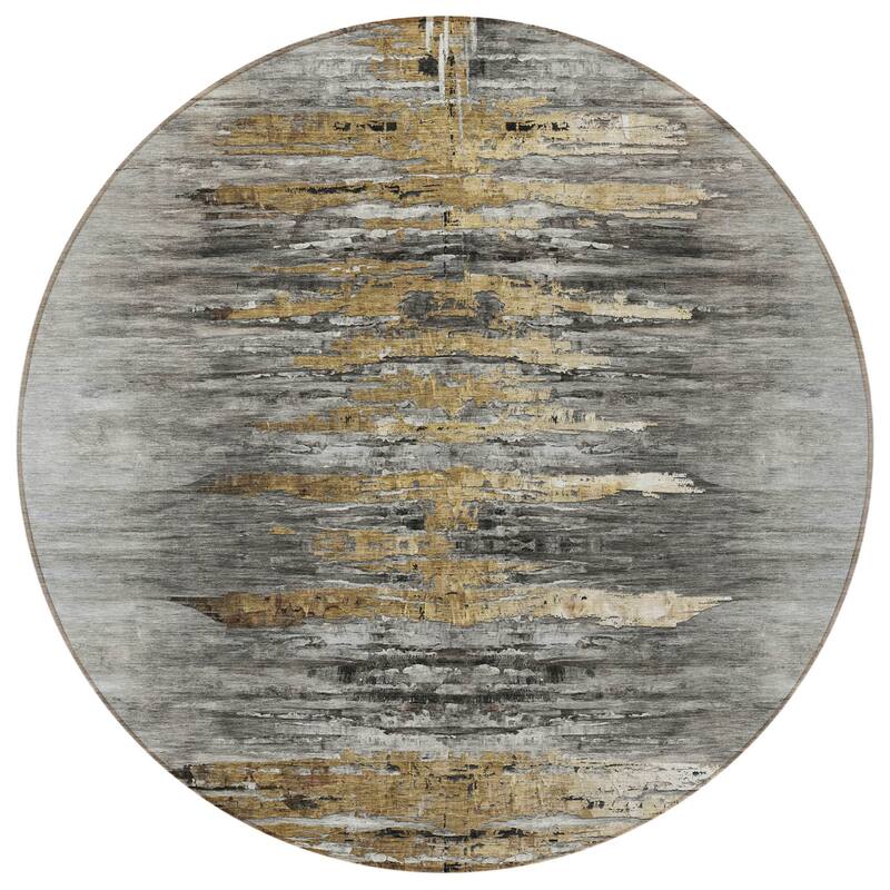 HomeRoots Abstract Transitional Rectangle Outdoor Rug
