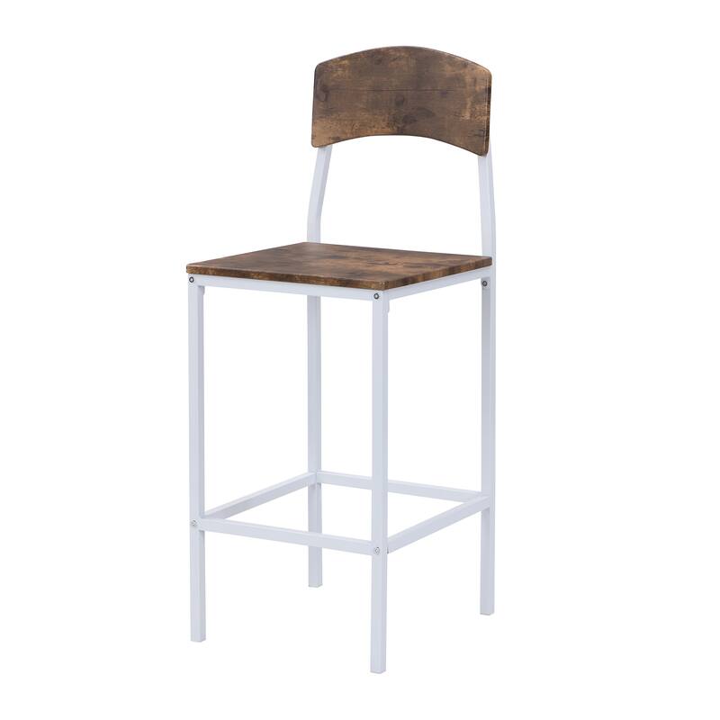 Metal Frame Kitchen Set Drop Leaf Dining Table Set with 4 Chairs