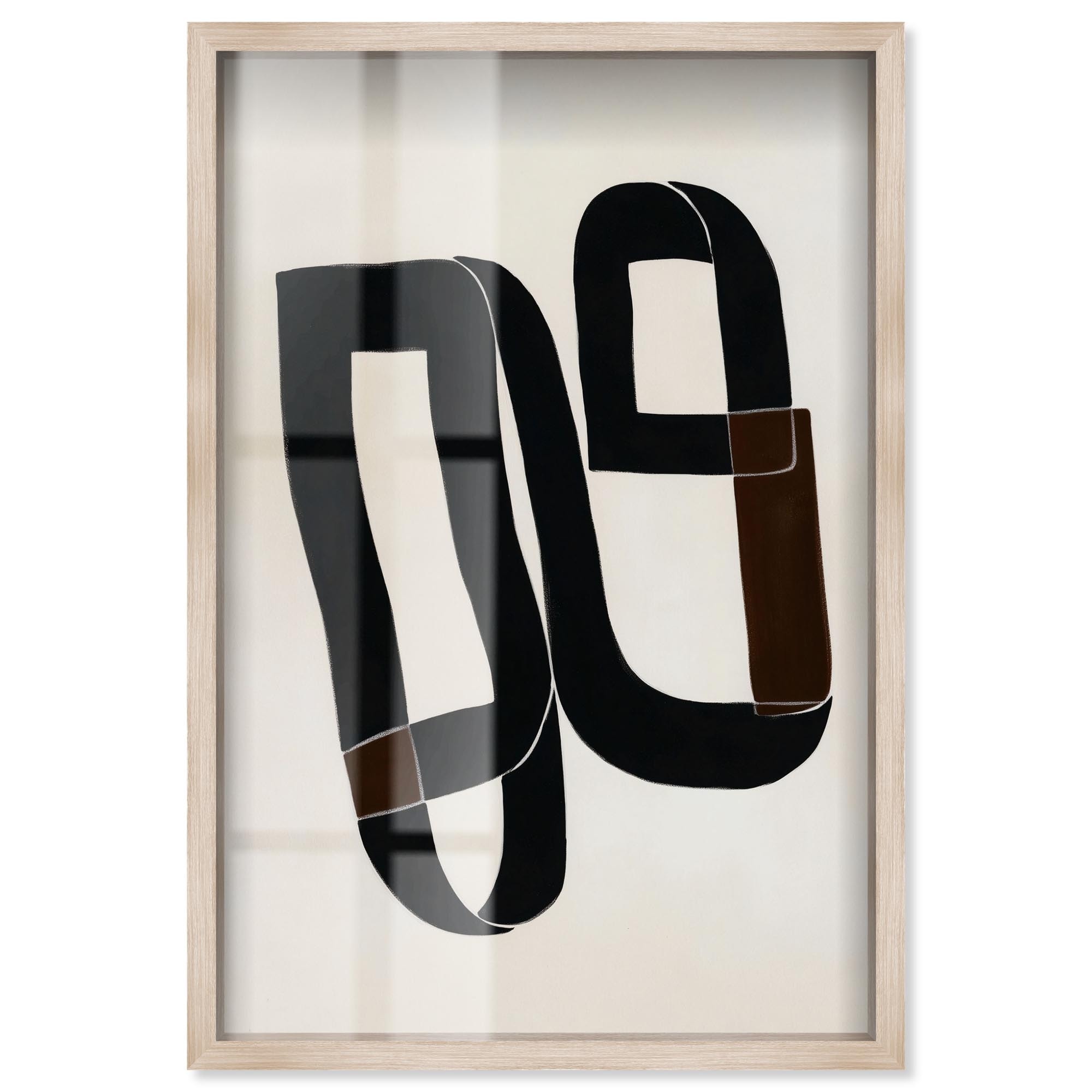 The Buckle I Black Minimalist Art Shadowbox Print by Art Remedy
