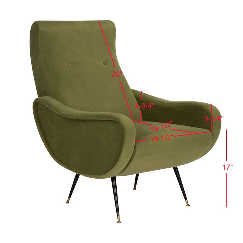 SAFAVIEH Sherron Mid-Century Modern Retro Club Chair - 28.5" W x 35" D x 37" H - 29Wx35Dx37H
