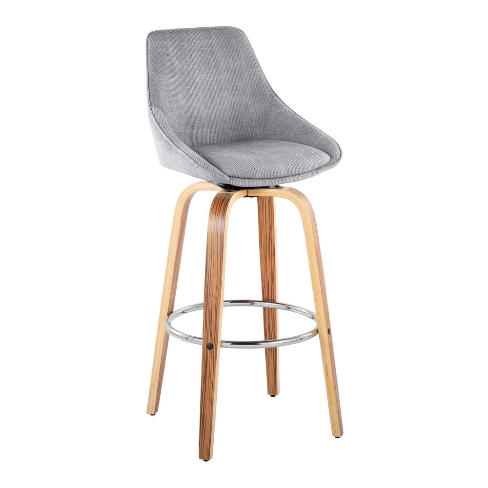 Carson Carrington Alba 30" Fixed-Height Bar Stool with Bent Wood Legs & Round Footrest (Set of 2)