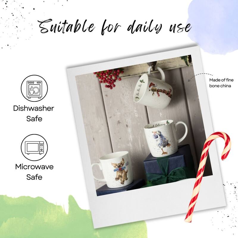 Royal Worcester Holiday Wrendale Designs 14 oz Mug