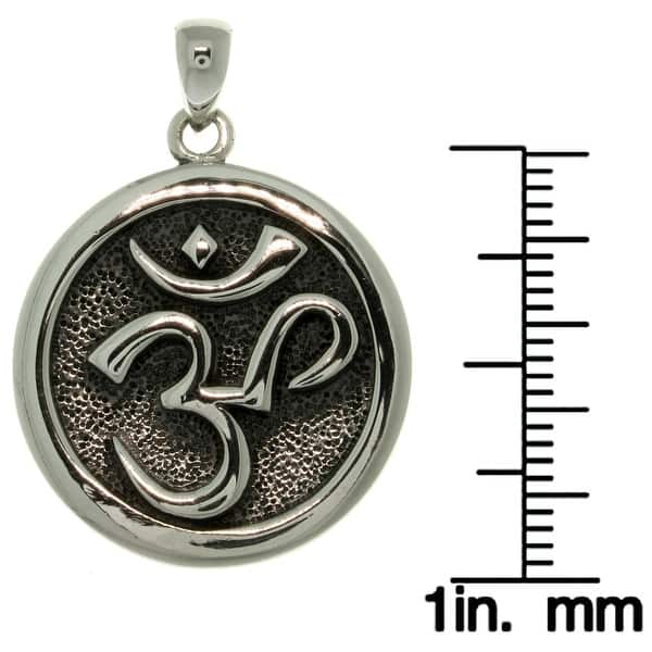 Hindu Om Silver charms Pendant Solid 925 Sterling Silver Jewelry 1.25" Hindu Om Silver charms Pendant Solid 925 Sterling Silver Jewelry 1.25"