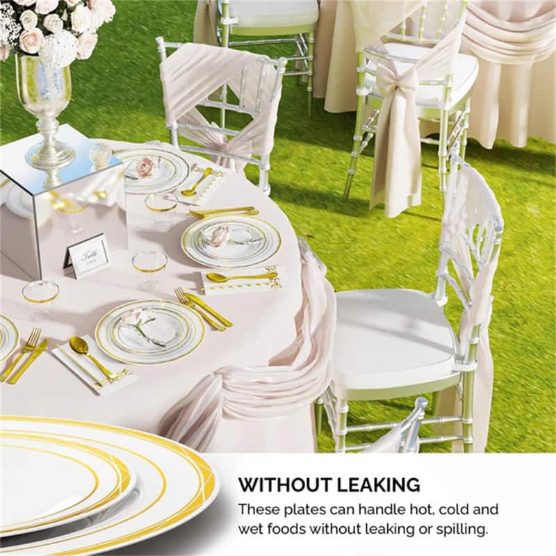 800 Pieces Silver Disposable Dinnerware Set