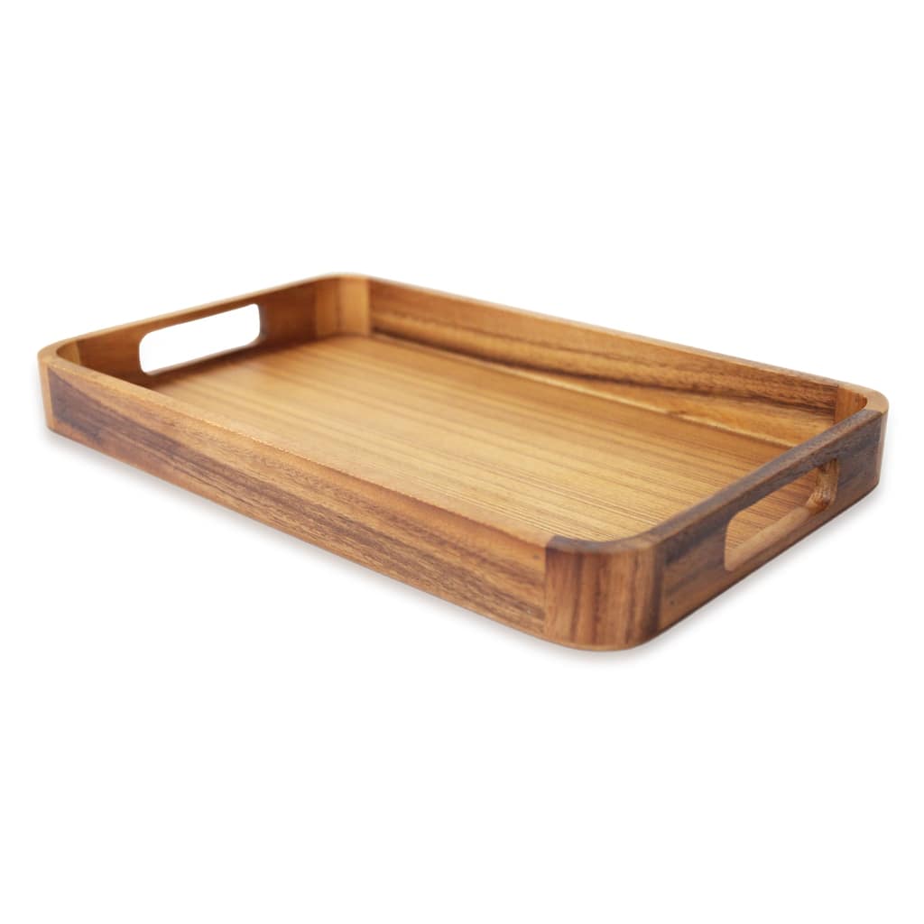 Red Vanilla Acacia Wood Light Serving Tray