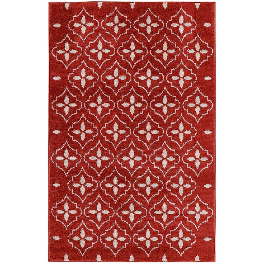 Nourison Sandy Indoor / Outdoor Blue Moroccan Area Rug