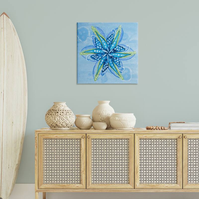 Stupell Star Shaped Abstract Flower Canvas Wall Art Design By Liz Jardine