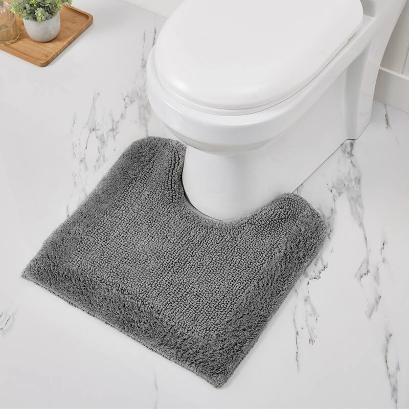Better Trends Bath Rugs Set 100% Cotton Tufted Soft Water Absorbent Bathroom Rug for Shower, Sink Bath Mats Edge Collection