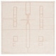 preview thumbnail 9 of 19, SAFAVIEH Handmade Fifth Avenue Jodie Mid-Century Modern Wool Rug 6' Square - Ivory/Pink - Square