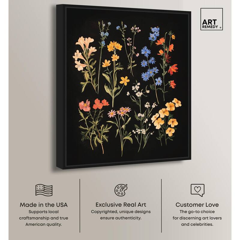 Darkling Daisies II Canvas by Art Remedy