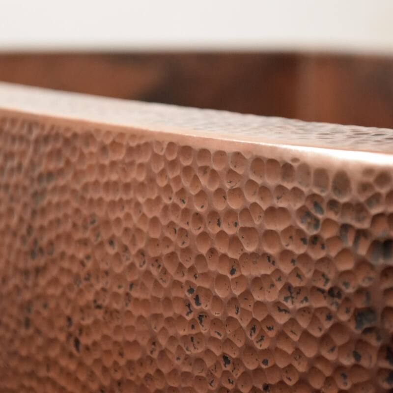Native Trails Farmhouse 33" Double Basin 16 Gauge Hammered Copper
