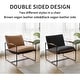 preview thumbnail 13 of 22, Accent Chair with Detachable Double-sided Cushion, Modern Upholstered Armchair with Metal Frame - 25.2'' H X 30.3'' W X 30.3'' D