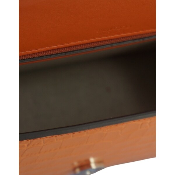 Jimmy Choo Orange Leather Top Handle and Shoulder Women's Bag