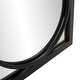preview thumbnail 6 of 8, Allan Andrews Rectangular Metal Framed Black Wall Mirror with Circular Overlays - 47"H x 21"W