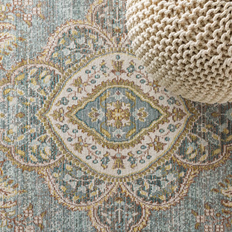 JONATHAN Y Lila Floral Medallion Area Rug
