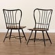 preview thumbnail 8 of 7, Carbon Loft Rudolph Industrial Metal and Wood Dining Chairs (Set of 2)