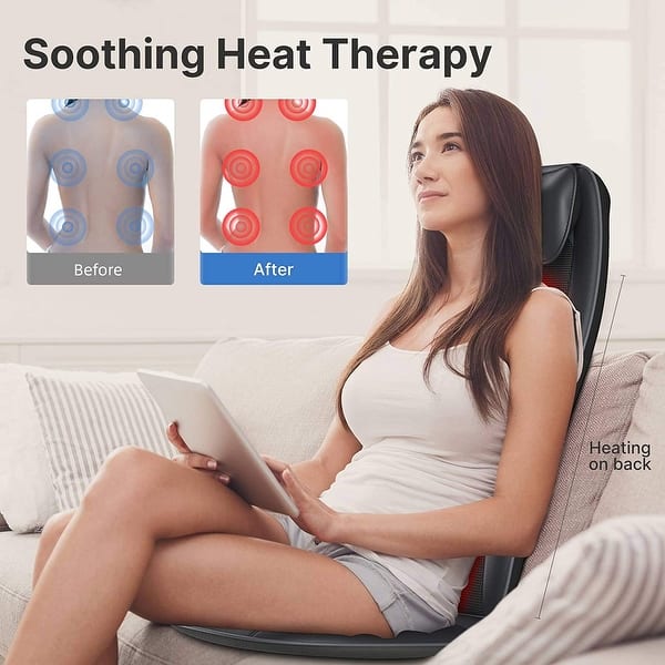 Back Massager, S-Shaped Shiatsu Neck Massage Seat Cushion with Heat,  Vibration - Bed Bath & Beyond - 37055746