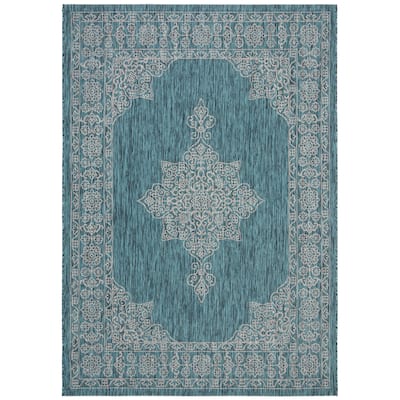 SAFAVIEH Courtyard Zikrija Indoor/ Outdoor Waterproof Patio Backyard Rug - 2' x 3'7"