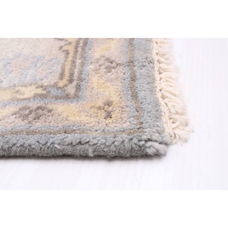 ECARPETGALLERY Hand-knotted Royal Oushak Light Blue Wool Rug - 6'3 x 9'3