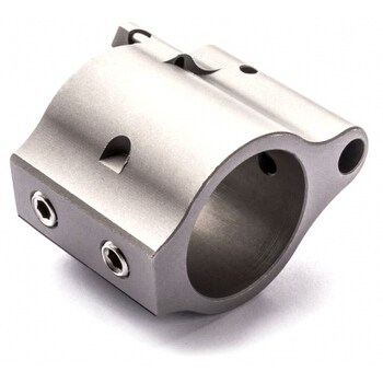 Superlative ARMS .750" Adjustable Gas Block, Bleed - Silver/Stainless Steel