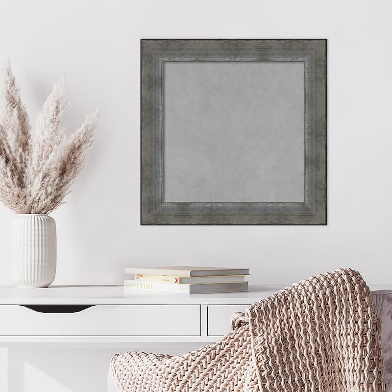 Amanti Art Forged Pewter Framed Magnetic Board