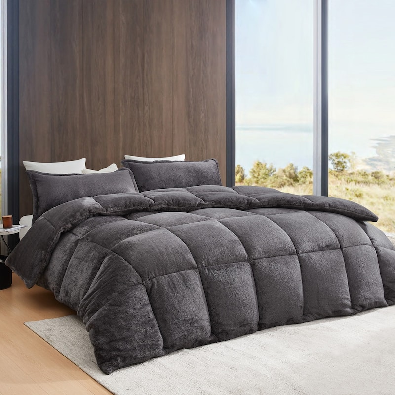 Me Comforter ATE Your Comforter® - Coma Inducer® Oversized Comforter Set - Charcoal Steel - Oversized Queen
