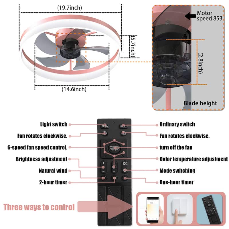 Ceiling Fans with Lights and Remote