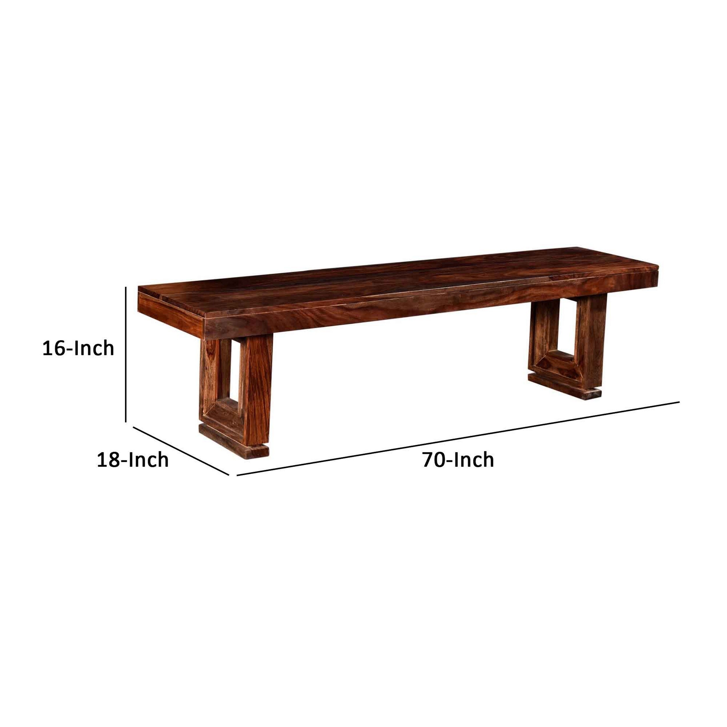 70 inch top dining bench