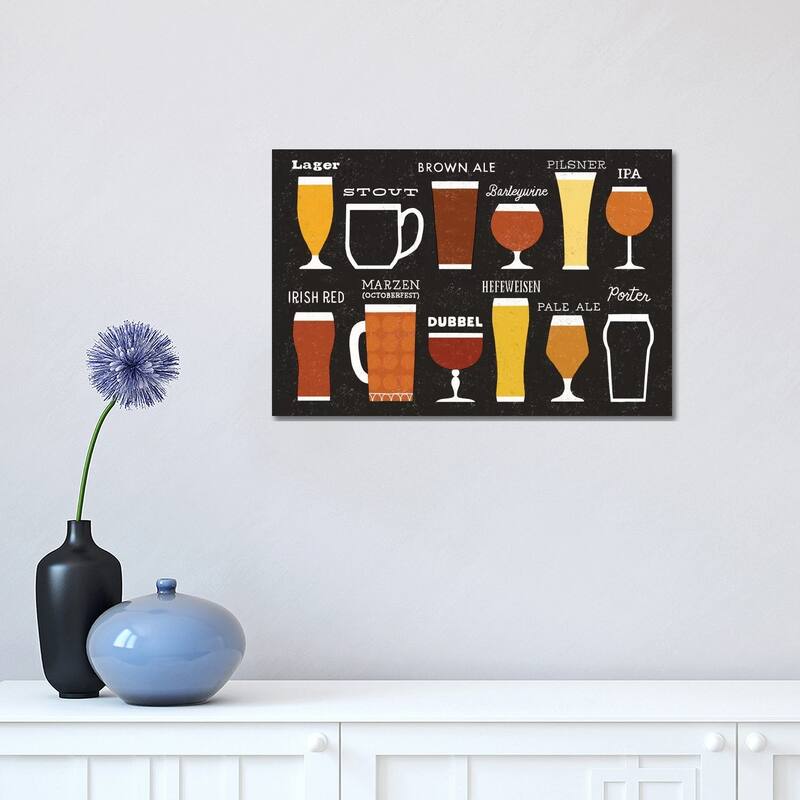 iCanvas "Craft Beer List" by Michael Mullan Canvas Print - 12x18x1.5