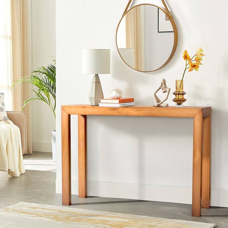 Pinewood Entryway Table Console with Sturdy Surface 220 lbs - 46.1 x 11.8 x 31.9 in